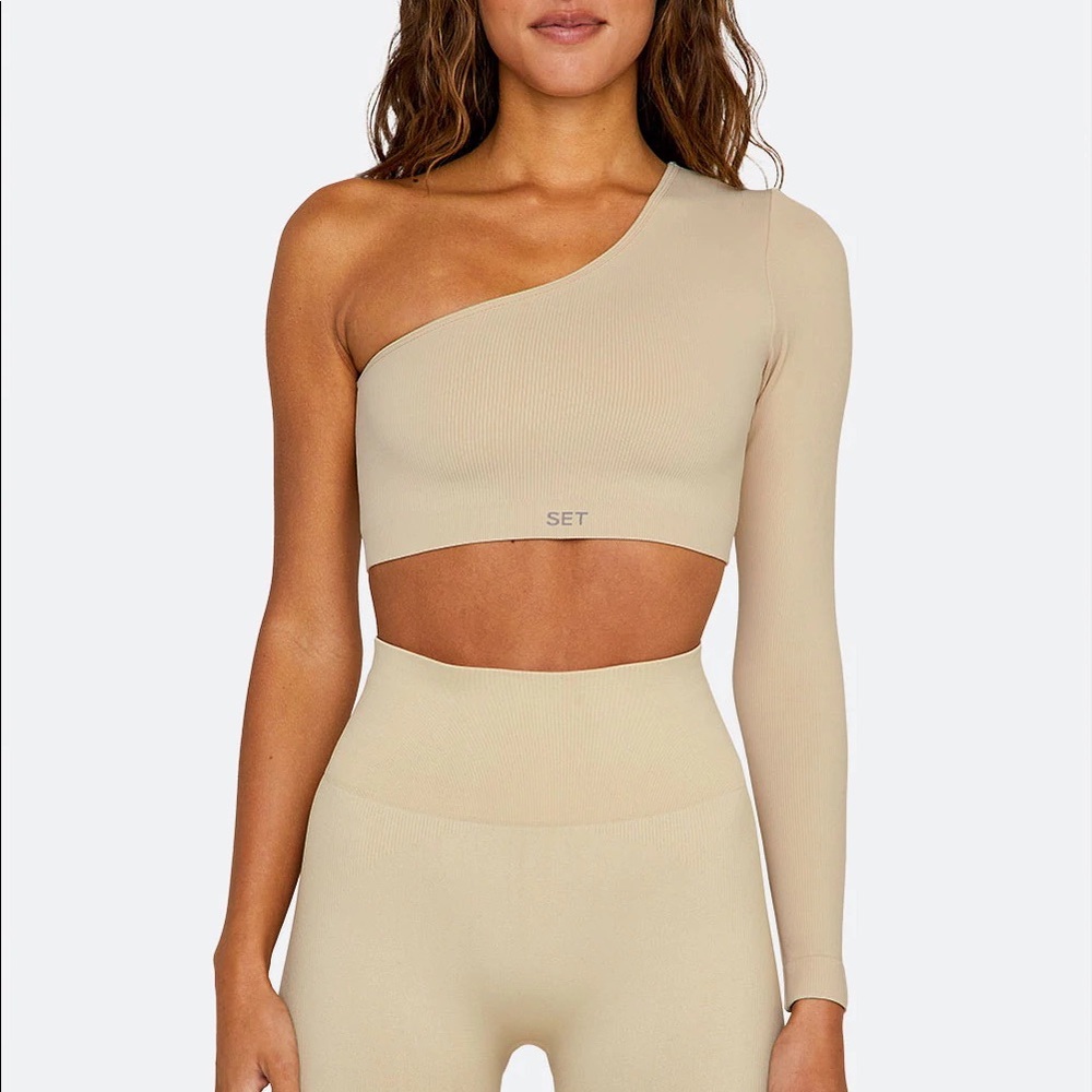 SET ACTIVE Long Sleeve One Shoulder Bra
